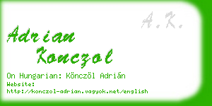 adrian konczol business card
